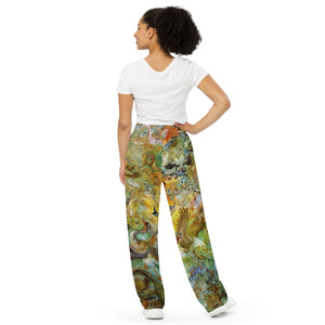 All-over print unisex wide-leg pants