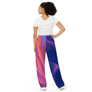 All-over print unisex wide-leg pants