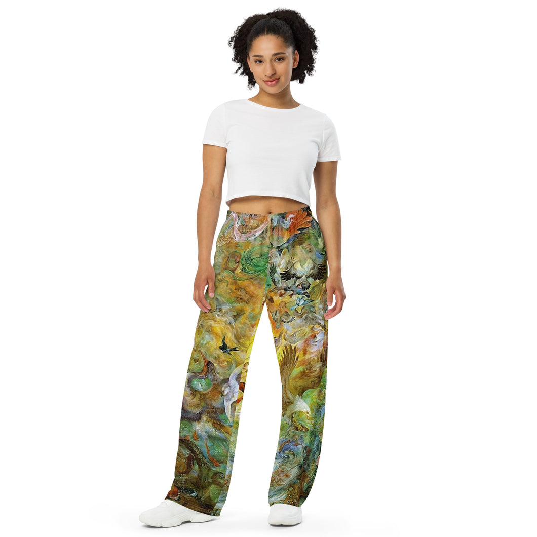 All-over print unisex wide-leg pants