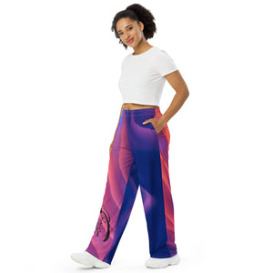 All-over print unisex wide-leg pants