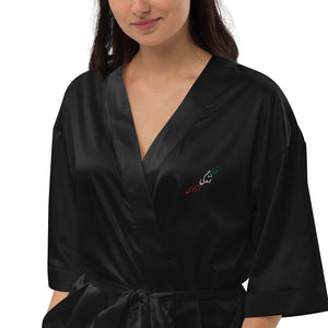 Satin robe