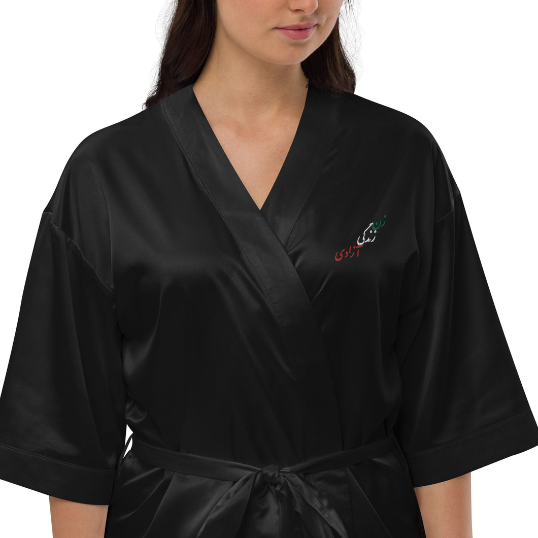 Satin robe