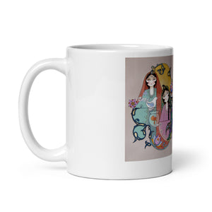 White glossy mug