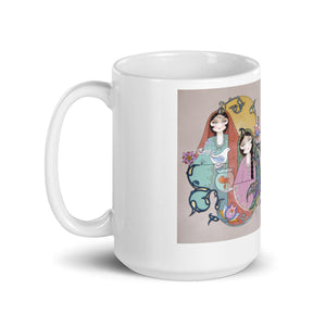 White glossy mug