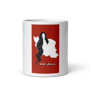 White glossy mug