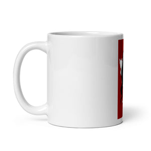 White glossy mug