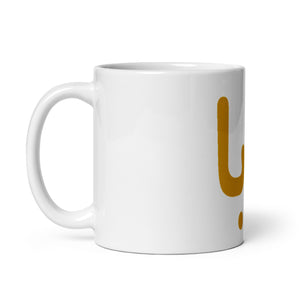 White glossy mug