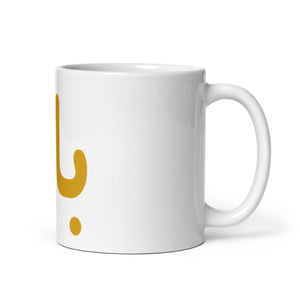 White glossy mug