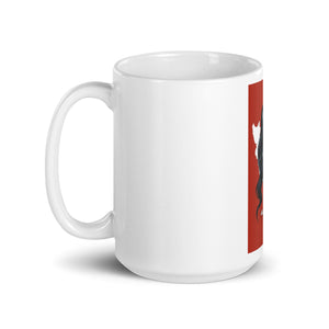 White glossy mug